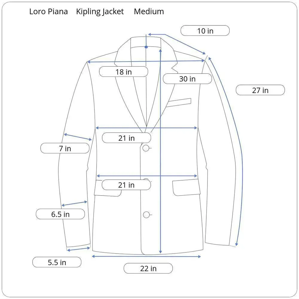 Loro Piana Cashmere Reversible Kipling Jacket Men's Medium